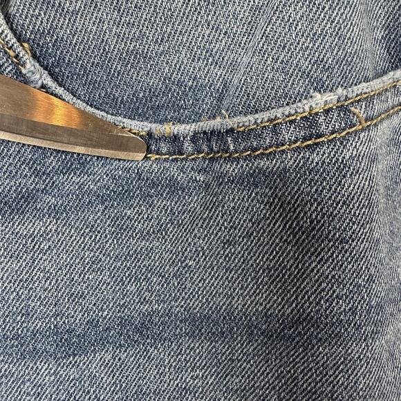 Seven7 NEW Loose Straight Leg Jean Womens 16 Blue Denim High Rise Stretch Zipper - Picture 3 of 16